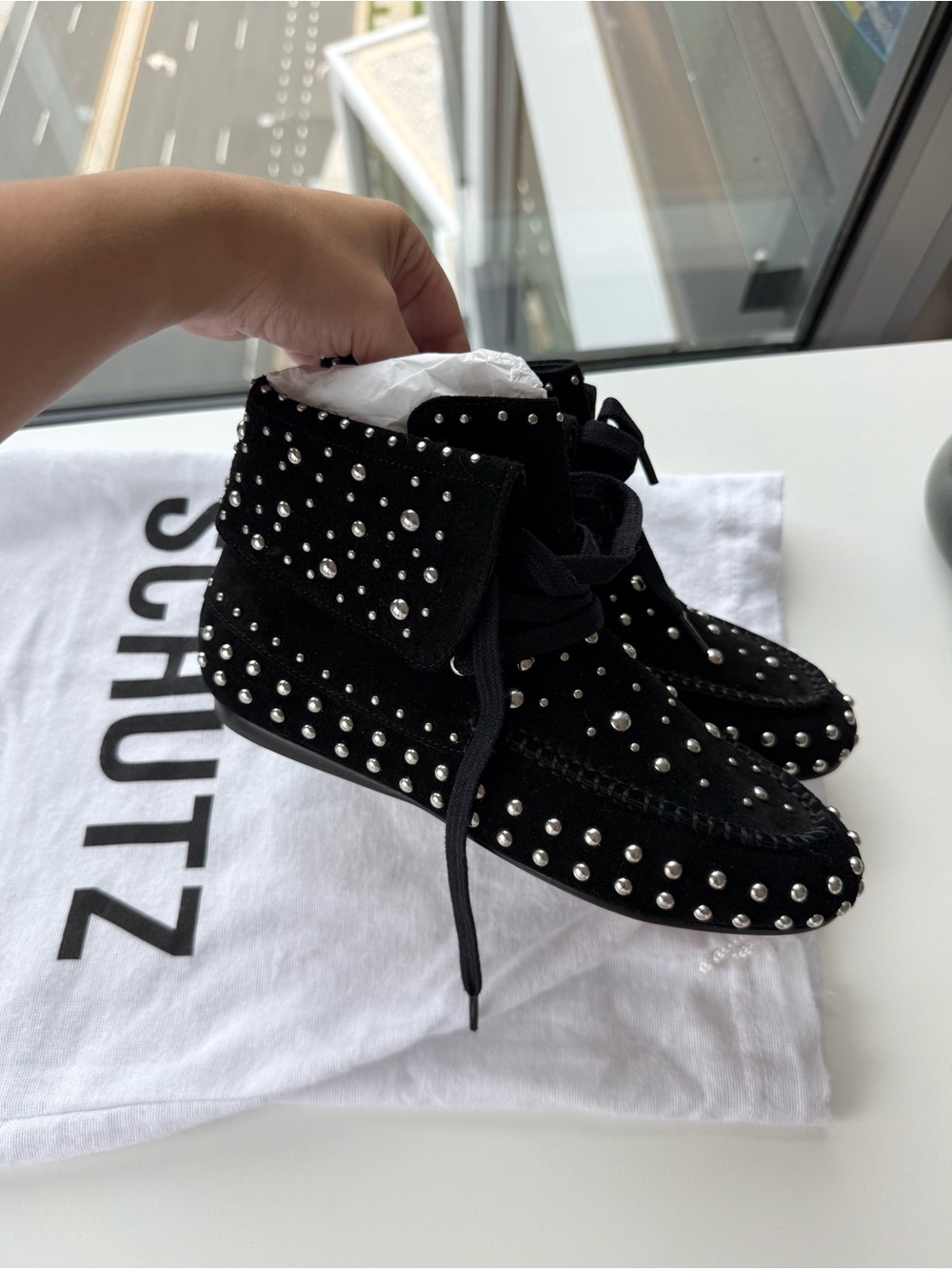 New Schutz Evie suede bootie